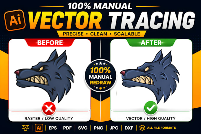 do vector tracing and recreate logo in adobe illustrator