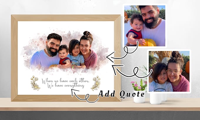 blend, manipulate, and merge to family portrait