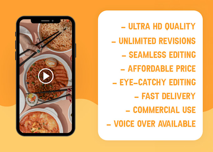 create food reel, ad, promo for restaurant or cafe