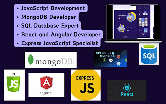 Do mongodb, sql react ,angular and express java script development by ...