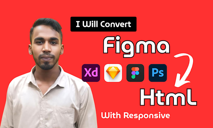 convert figma to HTML, CSS and bootstrap 5 with responsive