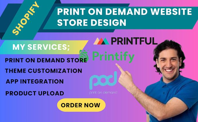Setup printify gooten gelato vistaprint spod print on demand store