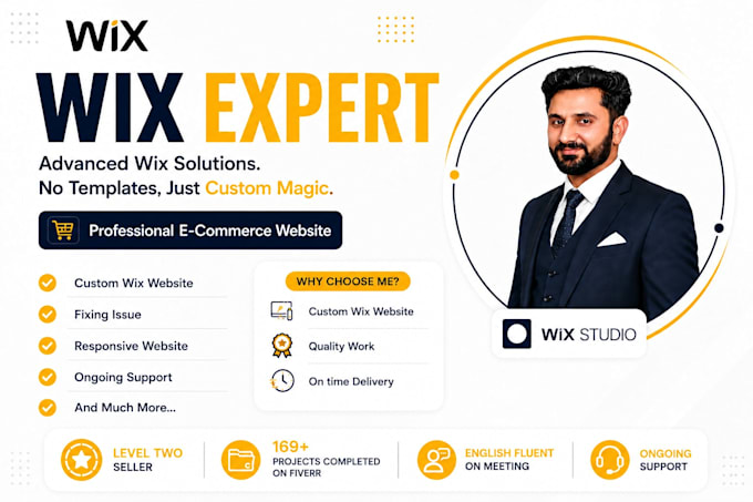 build your wix store, portfolio website on wix studio website