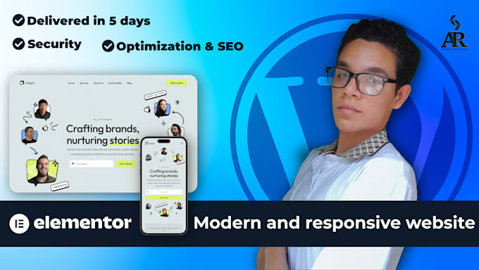a modern and responsive wordpress web site