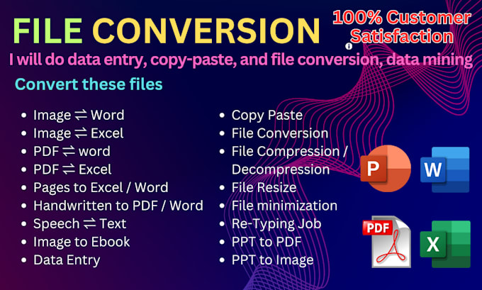 convert files, data scrapping, data entry, and images 2 word
