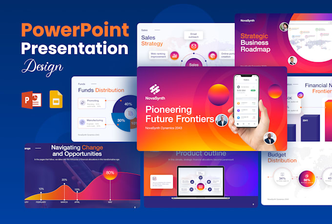 design business presentation and pitch decks in powerpoint and canva