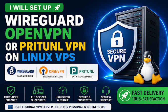 set up wireguard openvpn or pritunl VPN on linux vps