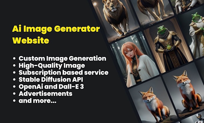 create ai image generator website