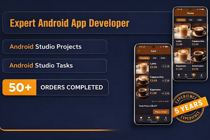 develop professional android app with kotlin or java