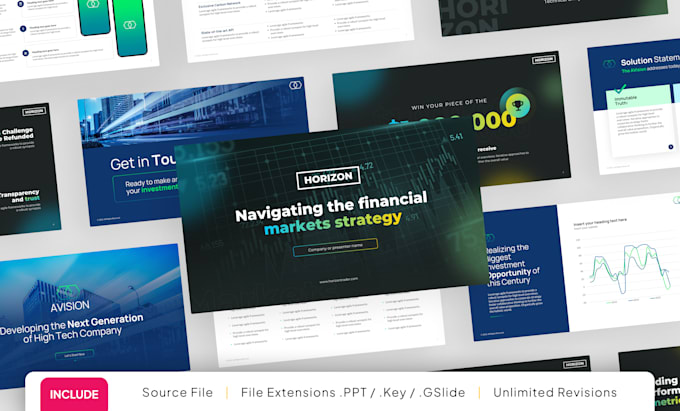 design a premium investor pitch deck