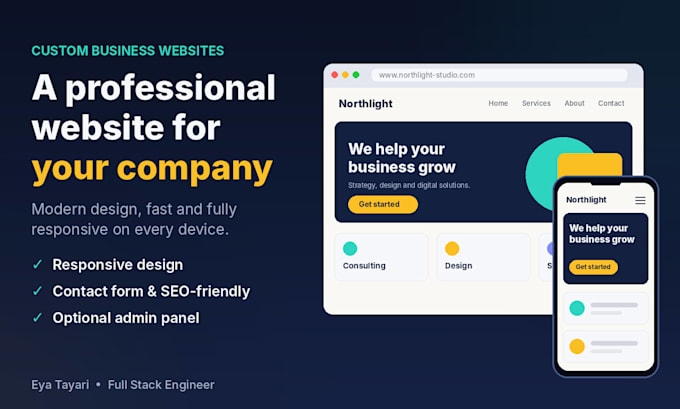 create a website for your company