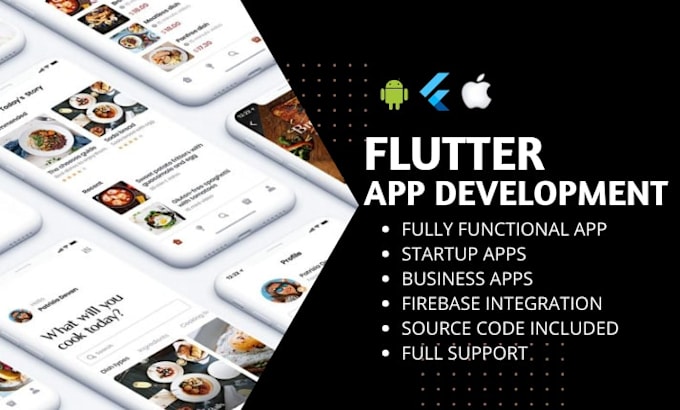 develop flutter app for ios and android with firebase