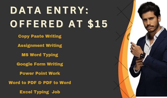 Data entry job and assignment work professionally by Nadeem_it_servc ...