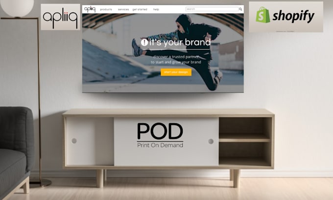 create pod print on demand shopify store with apliiq