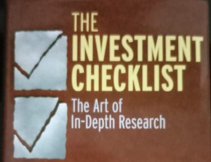 share my investment checklist