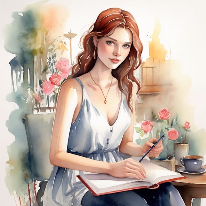 illustrate your book by watercolor