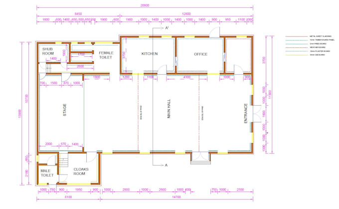 draw your floor plans in autocad 2d