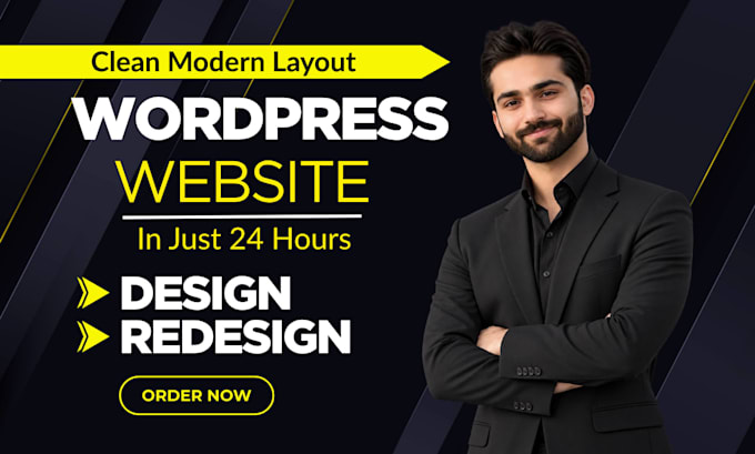design redesign wordpress website, website development as a full stack developer
