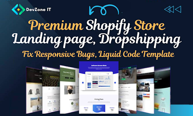 build shopify landing page or product page using shogun, gempages, liquid code