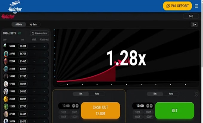 develop aviator l color predication game web application