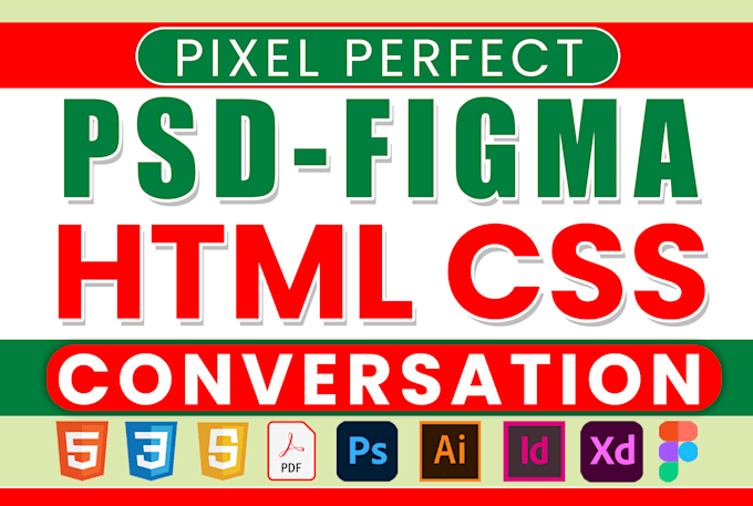 professional PSD, xd, figma to HTML conversion for responsive websites