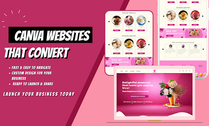 design canva website canva landing page or canva template