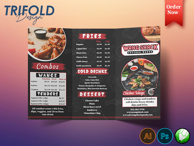 food menu design, restaurant menu design, food flyer design