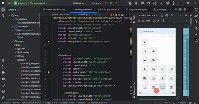 android studio project for android with java or kotlin
