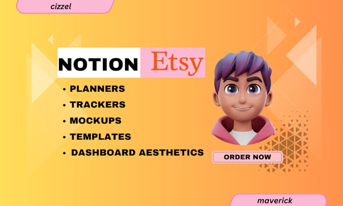 Be notion expert design notion templates to resell on etsy gumroad by