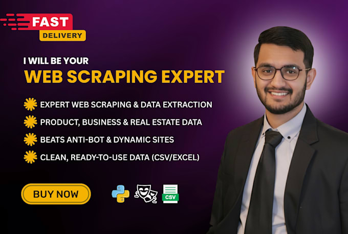 do web scraping, data extraction and data collection from any website