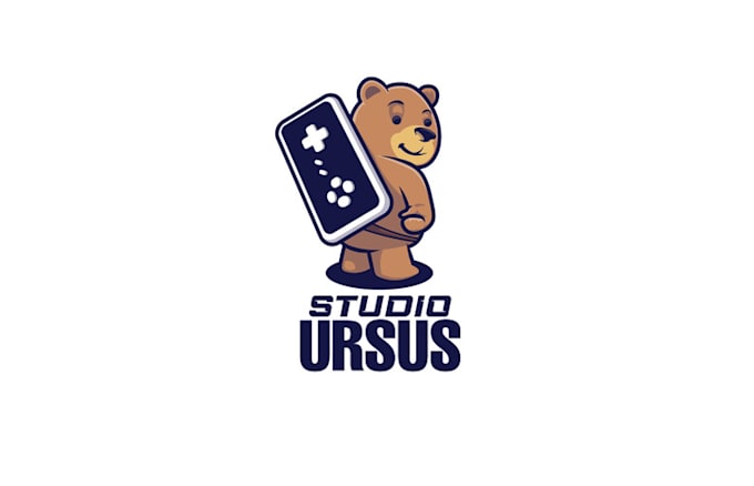 game studio bear logo design