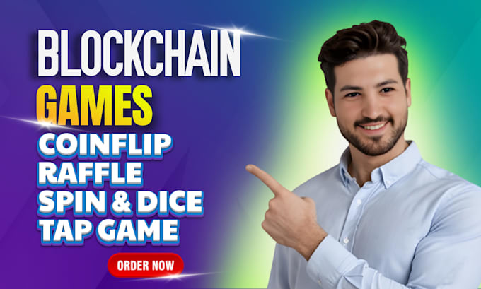create blockchain games like raffle coinflip spin dice tap game