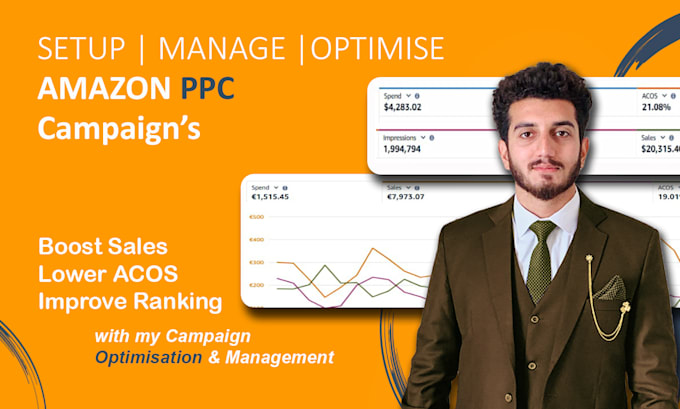 setup and manage your amazon PPC campaigns and amazon sponsored ads