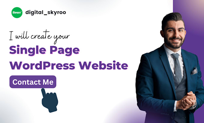 design single page wordpress website