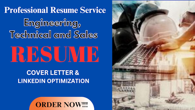 write you engineering resume, cover letter, linkedin, CV