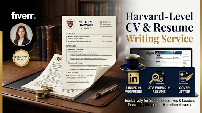 write a professional harvard style CV resume for jobs, and higher education