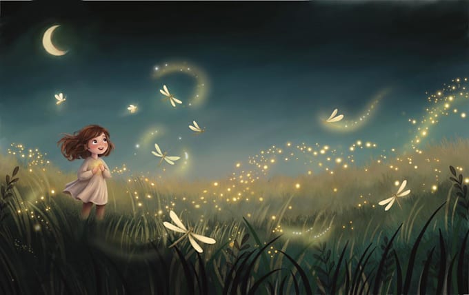 custom illustrations for magical and emotional kids stories