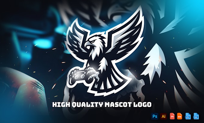 design mascot logo, esports, and gaming