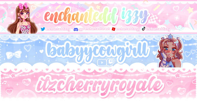 design a cute youtube banner for you