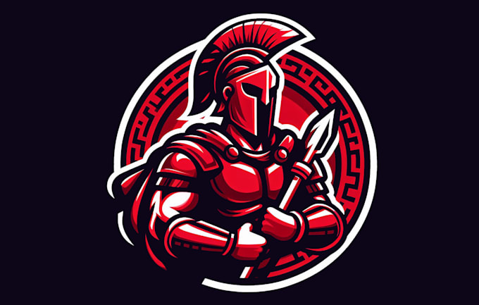 create an awesome real red spartan mascot logo design for you