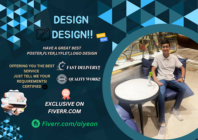make poster lyflet logo design