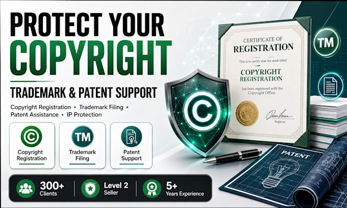 handle copyright and IP registration