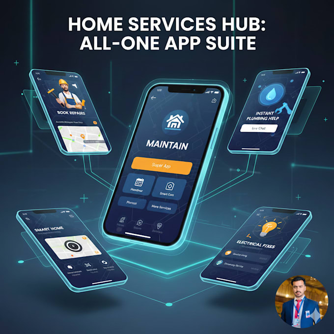 develop handyman app, smart home installation app, tiling, plumbing app