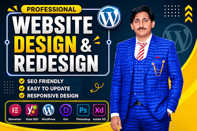 design, redesign wordpress website development, customize website design