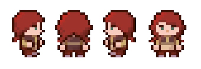 Create pixel character sheets by Myt5384 Fiverr