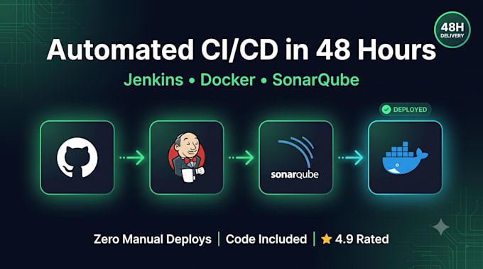 set up a ci cd pipeline with jenkins, docker, and sonarqube on AWS