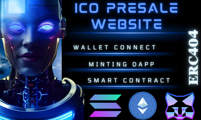 ico presale website, smart contract, wallet connect, minting dapp