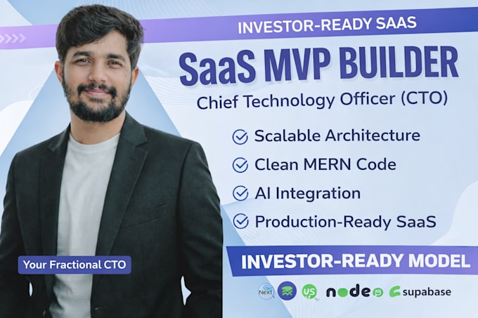 be your saas full stack developer and cto for custom web apps and software