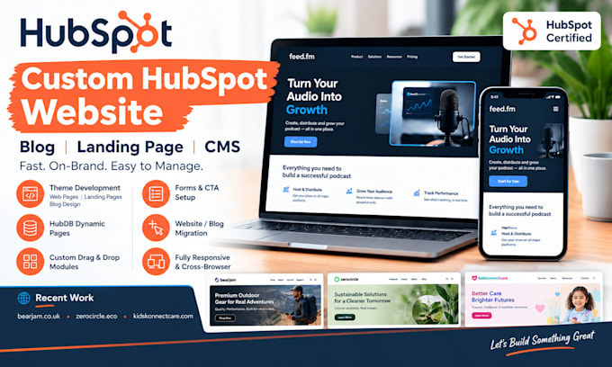 build a custom hubspot cms website or blog