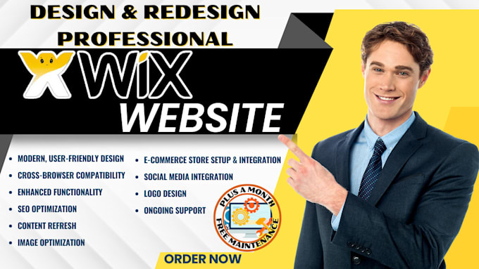 build professional wix website optimize wix website design wix website redesign